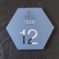 House Signage Hexagon - Number Only