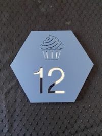 House Signage Hexagon - Number Only
