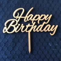 Bulk Buys - Alex Happy Birthday Topper - Mirrored Acrylic