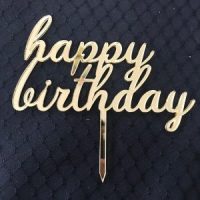 Bulk Buys - Reta Happy Birthday Topper -Mirrored Acrylic