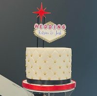 Las Vegas themed cake topper - Personalised - Acrylic