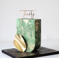 Amalfi Thirty Cake Topper in Words - Acrylic