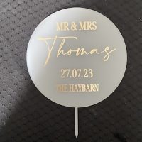 Serenity Wedding Cake Topper - Personalised - Acrylic - Image 3