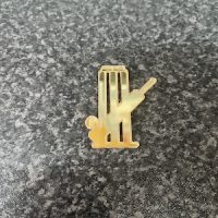 Cricket Stumps Cake Charm  - Mirrored Acrylic - Image 2