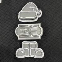 Santa 3 Part Cookie Embosser & Cutter Kit - Image 2