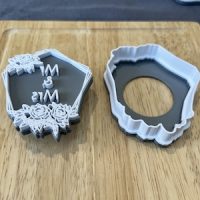 Hexagon Mr & Mrs Embosser & Cutter Set - Image 2