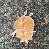 Artist Paint Pallet Cake Charm - Mirrored Acrylic - Image 2