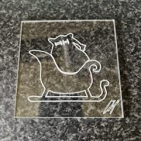 Santas Sleigh & Sack Outie Embosser - Acrylic