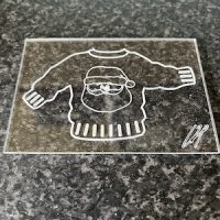 Xmas Jumper/Sweater Santa Outie Embosser - Acrylic - Image 4