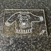 Xmas Jumper/Sweater Reindeer Outie Embosser - Acrylic