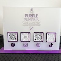 A5/A4 Landscape Social Media Sign - Frosted & Mirrored