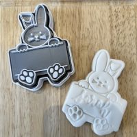 Easter Bunny Split for Name Embosser & Cutter Set - Outie