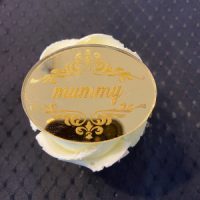 Oval Cake Disc with Mummy & Scroll - Acrylic - Image 2
